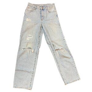 Forever 21 Womens Distressed High-Waisted Light Wash Jeans Size 24